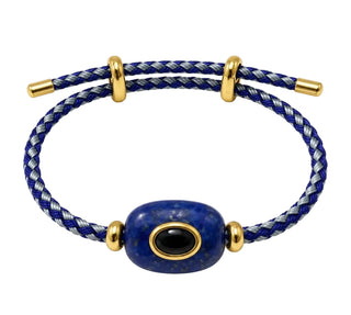 Lapis Braided Cord Bracelet