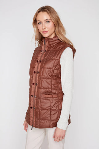 Luxe Quilted Vest w/ Jewel Buttons