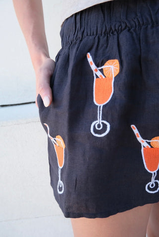Aperol Spritz Linen Shorts
