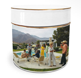 Ceramic Jar- Poolside Chic