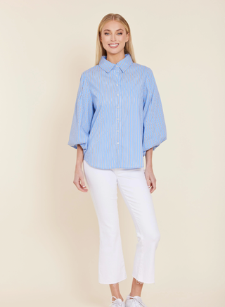 Poplin Exaggerated Sleeve Top
