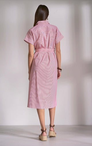 Midi Red Stripe Dress