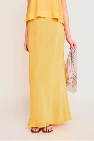 Santander Silk Skirt in Marigold