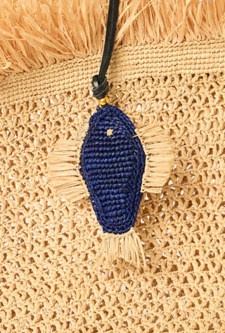Navy Fish Bag Charm