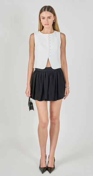 Button Up Cotton Linen Vest
