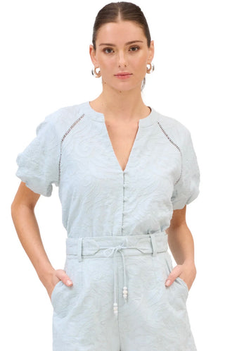 Embroidered Josephine Top