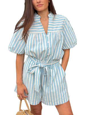 Belted Elastic Waist Short