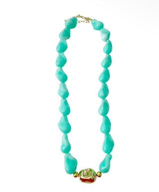 Jazz Chunky Beaded Necklace- Mint Green