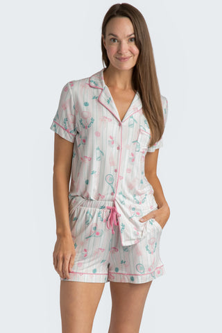 Tennis Time Viscose Knit Short Set