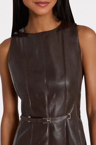 Elsie Vegan Leather Midi Dress