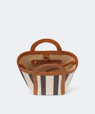 Stripe Canvas Atuel Tote- Small