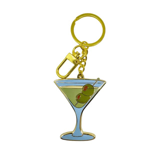 Martini Enamel Bag Charm & Keychain