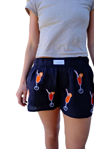 Aperol Spritz Linen Shorts