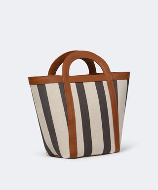 Stripe Canvas Atuel Tote- Small