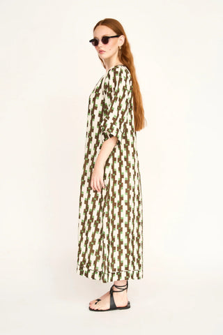 Faro Caftan in Chocolate Mint Hopscotch