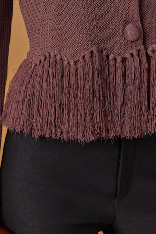 Fringe Trim Cardigan