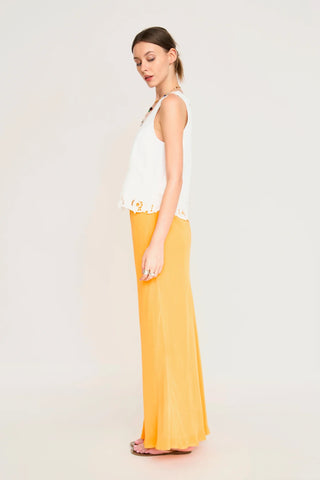 Santander Silk Skirt in Marigold