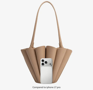 Shellie Nude Recycled Vegan Leather Shoulder Bag