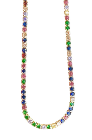 Multicolor Tennis Necklace