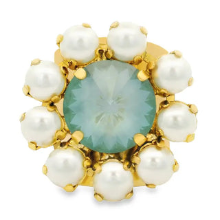 Twiggy Plus Ring in Agave Ignite & Pearls