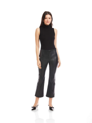 Sigourney Pintuck Faux Leather Pants