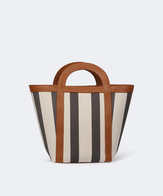 Stripe Canvas Atuel Tote- Small