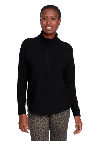 Drawstring Funnel Neck Sweater