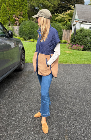 Cassidy Quilted Shearling Vest