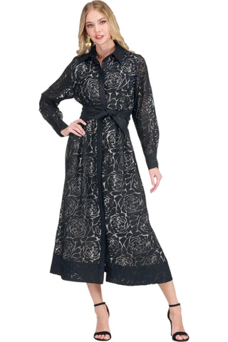 Pleated Waist Shirtdress