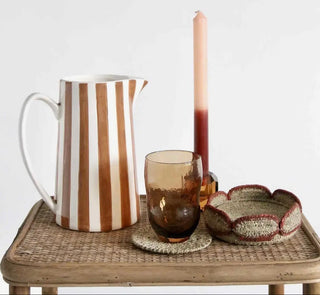 Brown Striped Pitcher