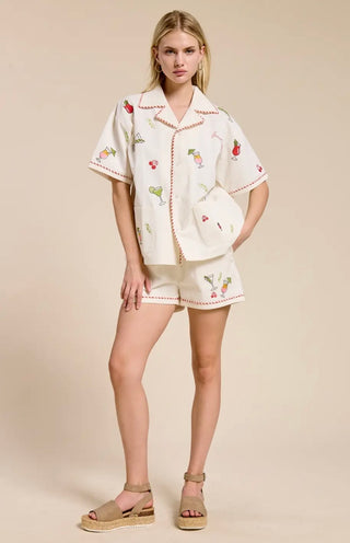 Capri Notte Embroidered Shorts