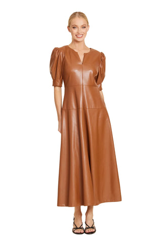 Vegan Leather Maxi Dress
