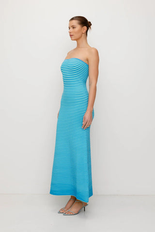 La Monada Knit Maxi Dress - Aquamarine