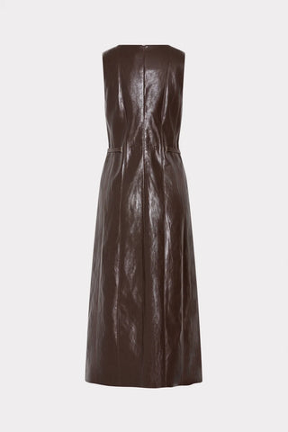 Elsie Vegan Leather Midi Dress