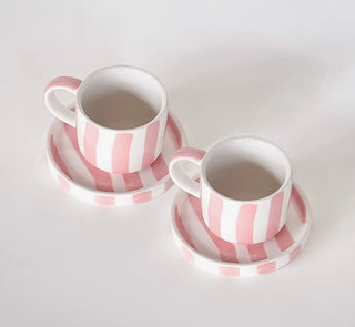 Espresso Stripes - Incanto Rose (Set of 2 - 4 Pieces)
