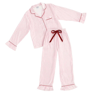 Ruffle Pj Set with Velvet Tie