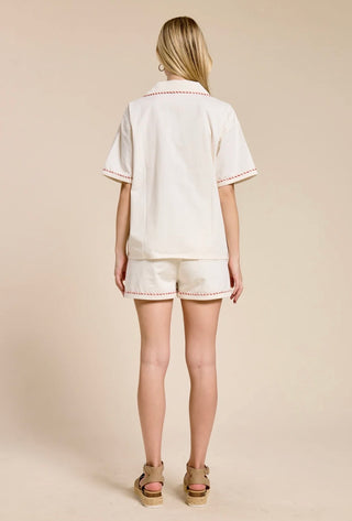 Capri Notte Embroidered Shirt Top