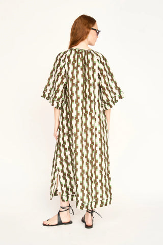 Faro Caftan in Chocolate Mint Hopscotch
