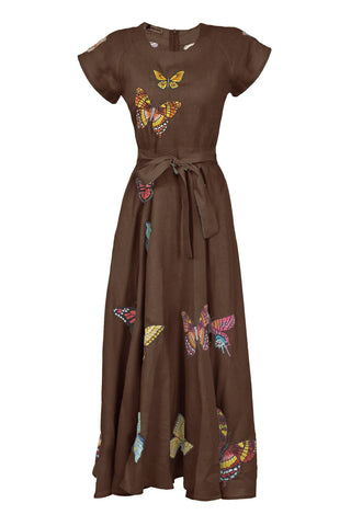 Papiyon Dress - A-line Maxi featuring Delicate Cap Sleeves