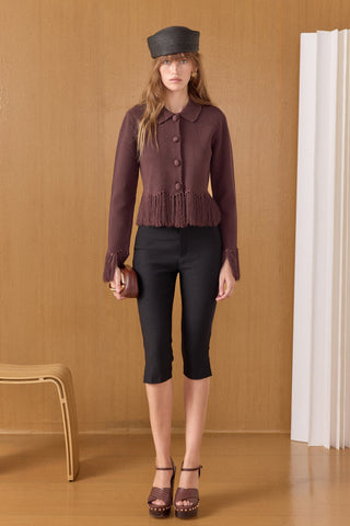 Fringe Trim Cardigan
