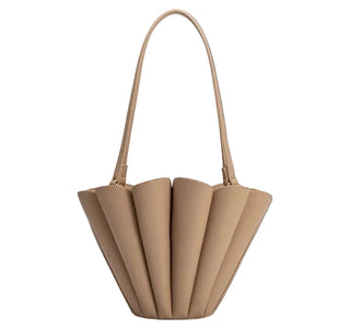 Shellie Nude Recycled Vegan Leather Shoulder Bag