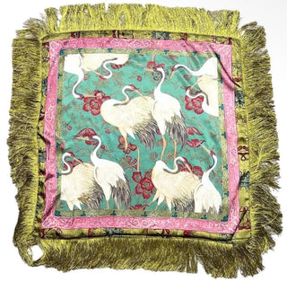 Crane Scarf with Fringe