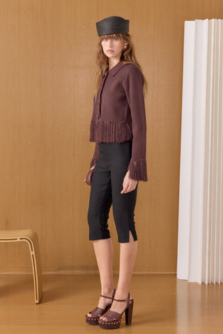 Fringe Trim Cardigan