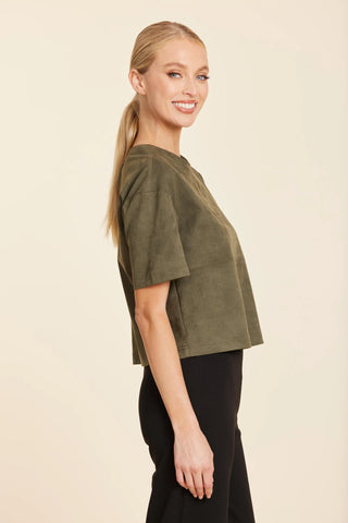 Suede Cropped Tee