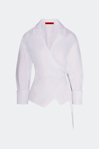 Anya Poplin Wrap Top