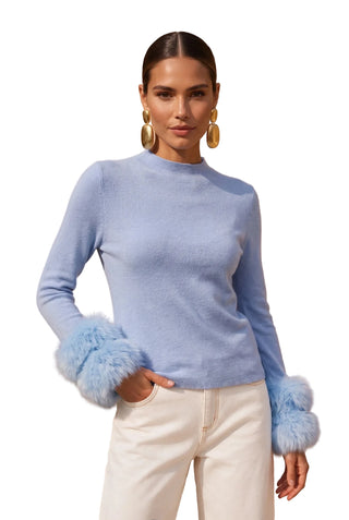 Samara Removable Fur Cuff Wool Sweater