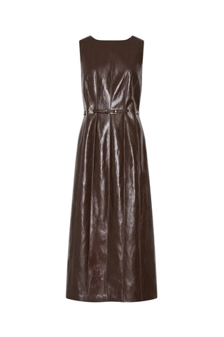 Elsie Vegan Leather Midi Dress