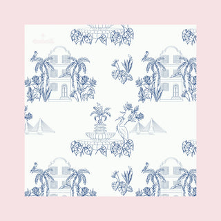 Charleston Toile Scarf 25x25" | Charleston Icons Print