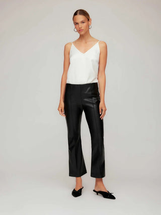 Sigourney Pintuck Faux Leather Pants