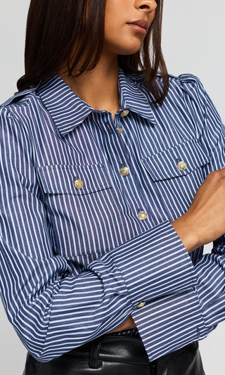 Allure Striped Poplin Shirt